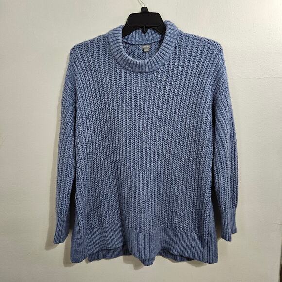 aerie Sweaters - Aerie Oversized Chunky High Neck Blue Long Sweater. Size Small